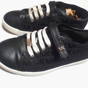 SOLD MK Black Monogram Lace Shoes Sneakers